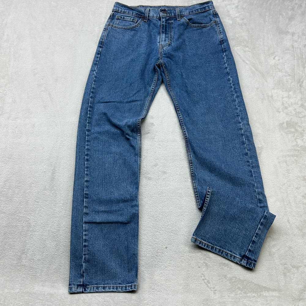 Levis 505 Regular Fit‎ Jeans Mens 32x34 Blue Straight Leg Denim Pants